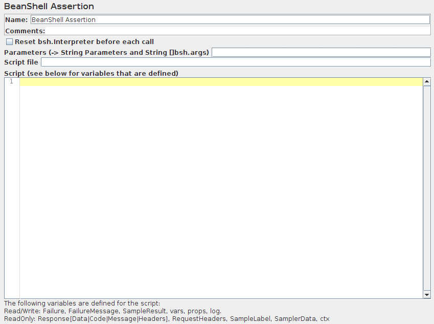 BeanShell Assertion