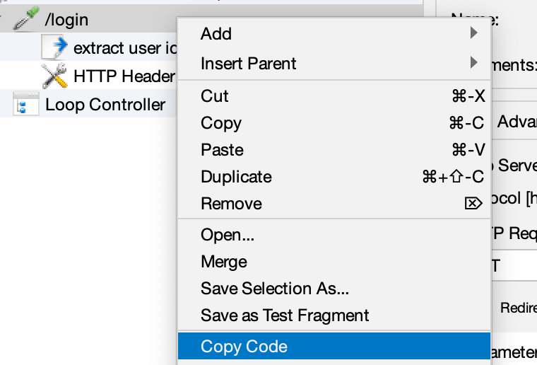 Copy Code context action