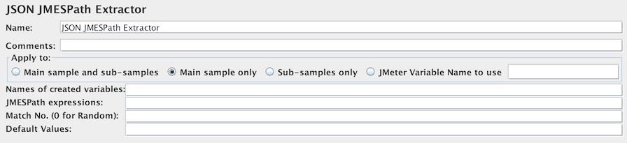 JSON JMESPath Extractor