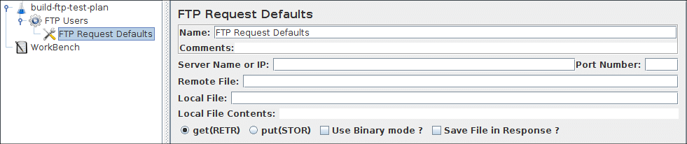 Figure 7.3. FTP Request Defaults