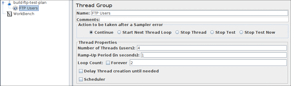 Figure 7.2. FTP Users Thread Group