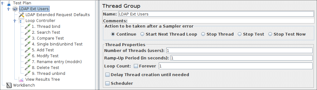 Figure 8b.1. Thread Group with Default Values