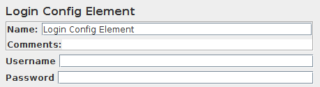 Login Config Element