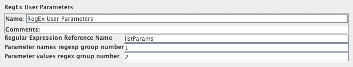 RegEx User Parameters