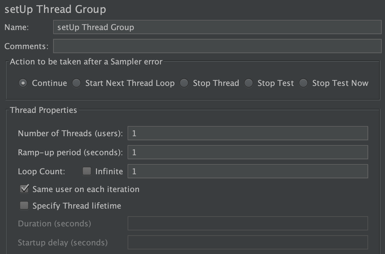 setUp Thread Group