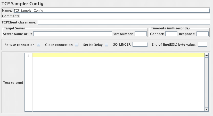 TCP Sampler Config
