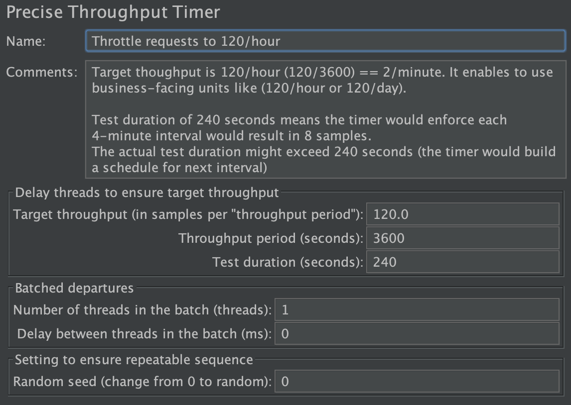 Precise Throughput Timer