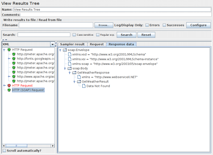 Figure 9 Sample XML display