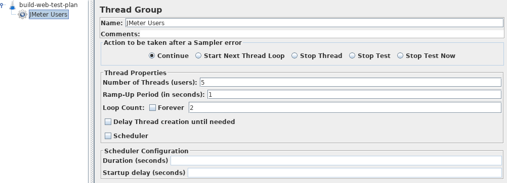 Figure 4.2. JMeter Users Thread Group