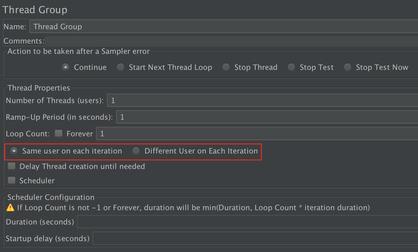 Figure 4.9. Choose the same user or different users