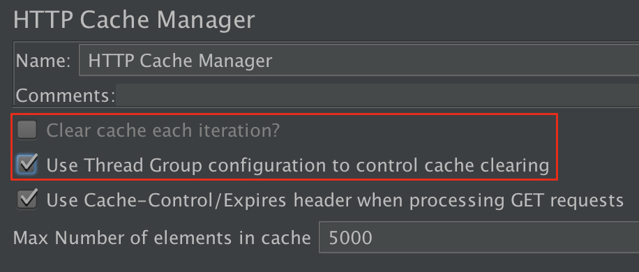 Figure 4.11. Use Thread Group to control CacheManager