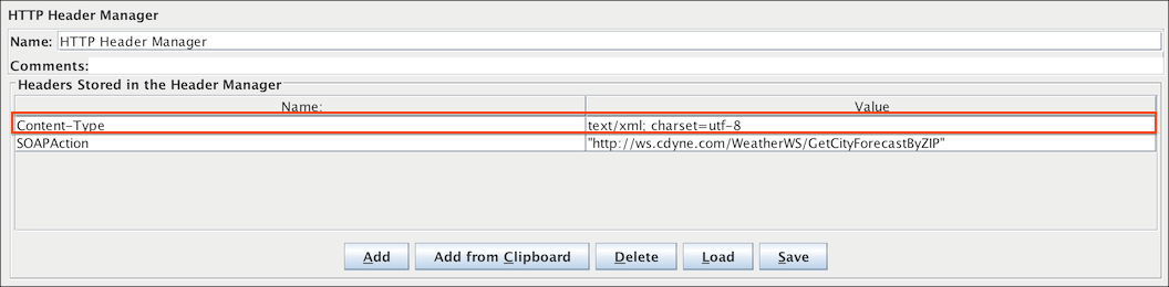 Figure 9.1.2 Webservice Headers